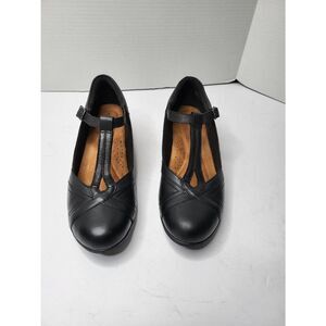 Rockport Cobb Hill Angelina t-strap dress pump heels Black Women Size 8.5